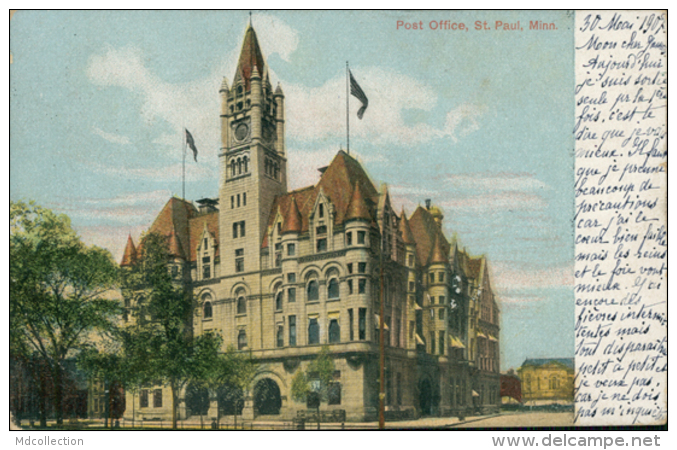 USA SAINT LOUIS / Post Office / CARTE COULEUR - St Paul