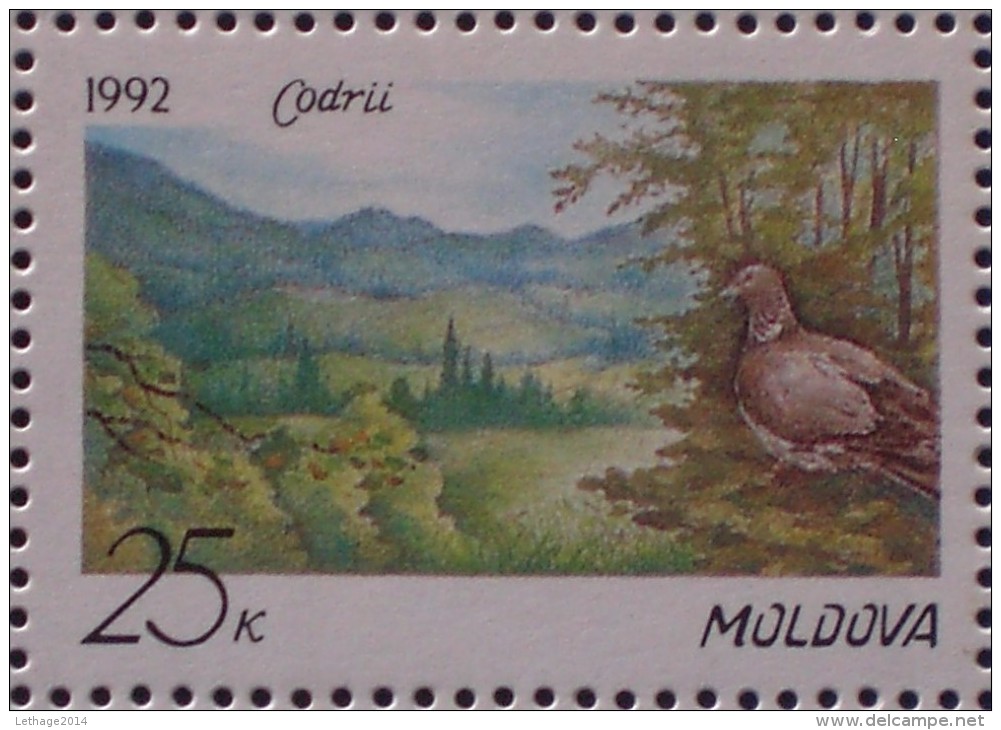 STAMPS MOLDOVA 1992 Codri Nature Reserve MNH - Moldova