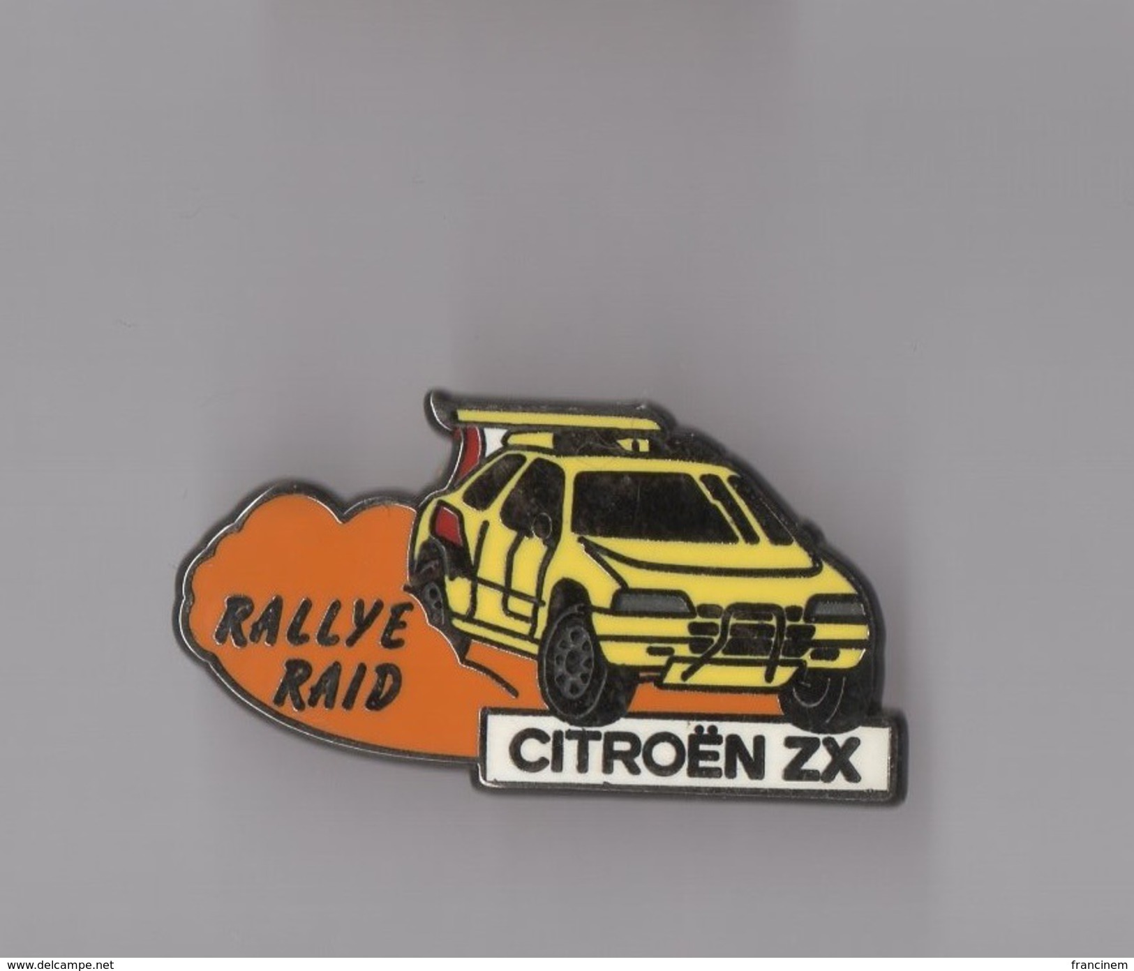 Pin's Rallye Raid - Citroen ZX (zamac) Longueur: 4,2 Cm - Automobile - F1