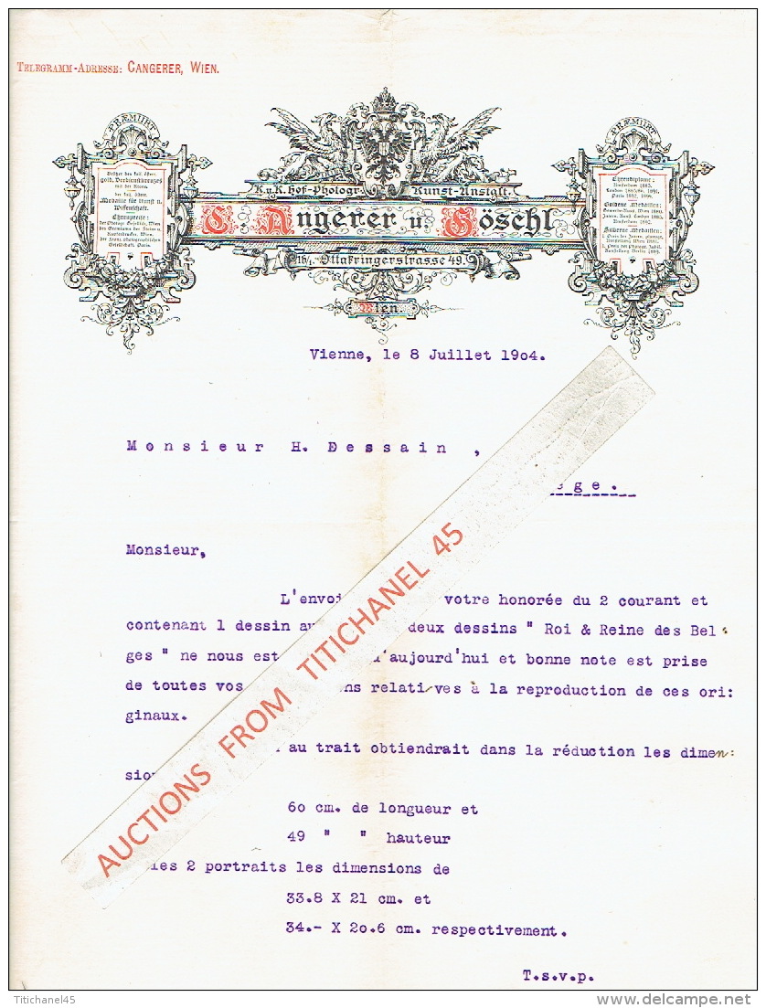 Brief 1904 - WIEN -  VIENNE - C. ANGERER & GÖSCHL - Photochemigraphen - Hofkunstanstalt - Austria