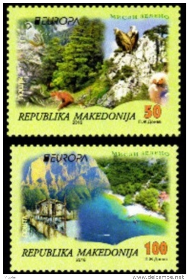 MK 2016-755-6 EUROPA CEPT, MAKEDONIA, 1 X 2v, MNH - Nordmazedonien