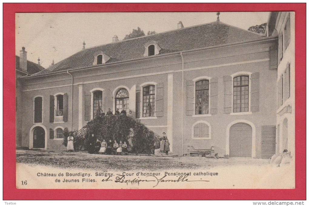 Satigny - Château De Bourdigny - Cour D'honneur - Pensionnat Catholique -1910  ( Voir Verso ) - Satigny