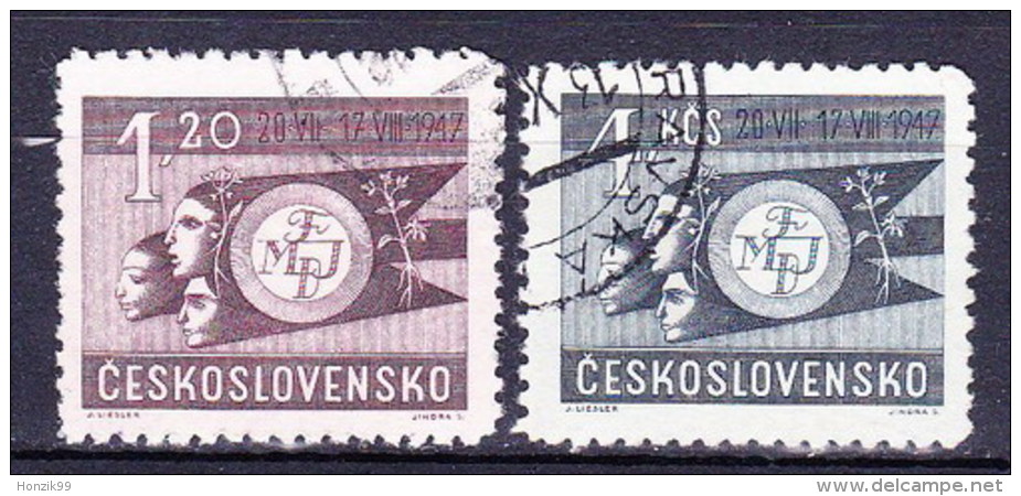 Tchécoslovaquie 1947 Mi 521-2 (Yv 449-50), Obliteré, - Used Stamps