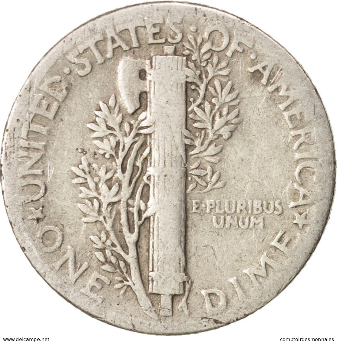 Monnaie, États-Unis, Mercury Dime, Dime, 1937, U.S. Mint, Philadelphie, TB - 1916-1945: Mercury