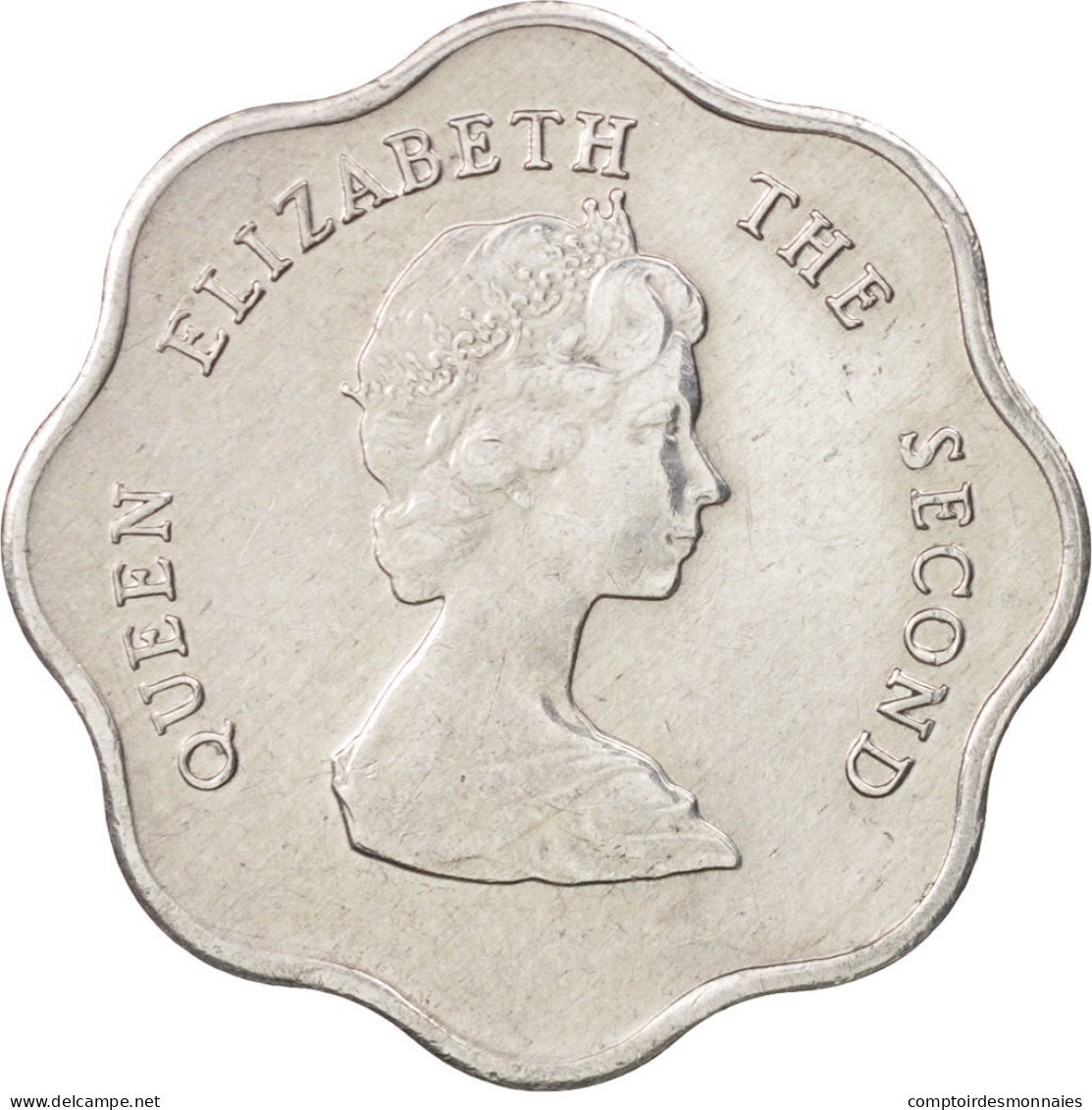 Monnaie, Etats Des Caraibes Orientales, Elizabeth II, 5 Cents, 1984, SUP - East Caribbean States