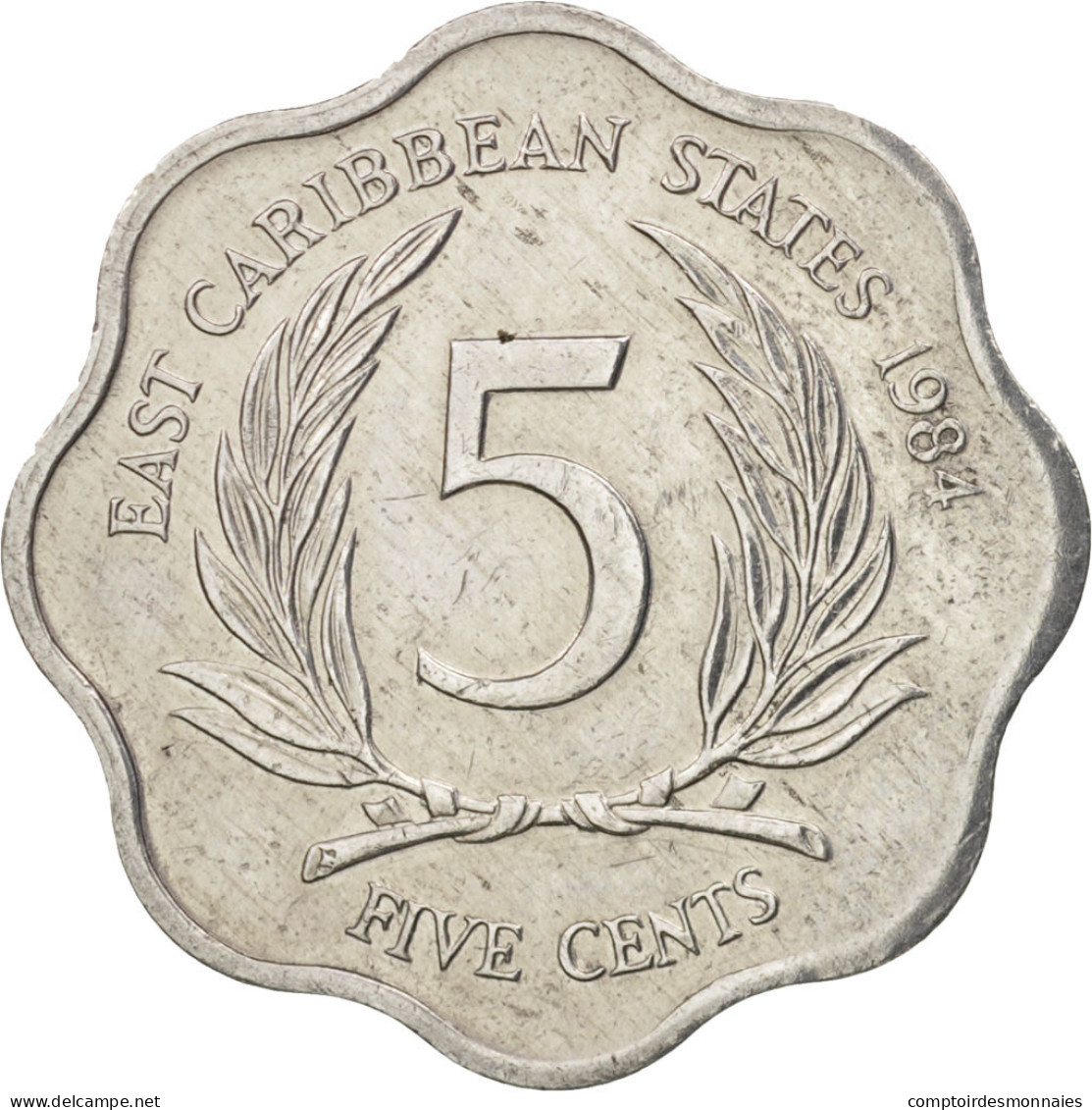 Monnaie, Etats Des Caraibes Orientales, Elizabeth II, 5 Cents, 1984, SUP - Ostkaribischer Staaten
