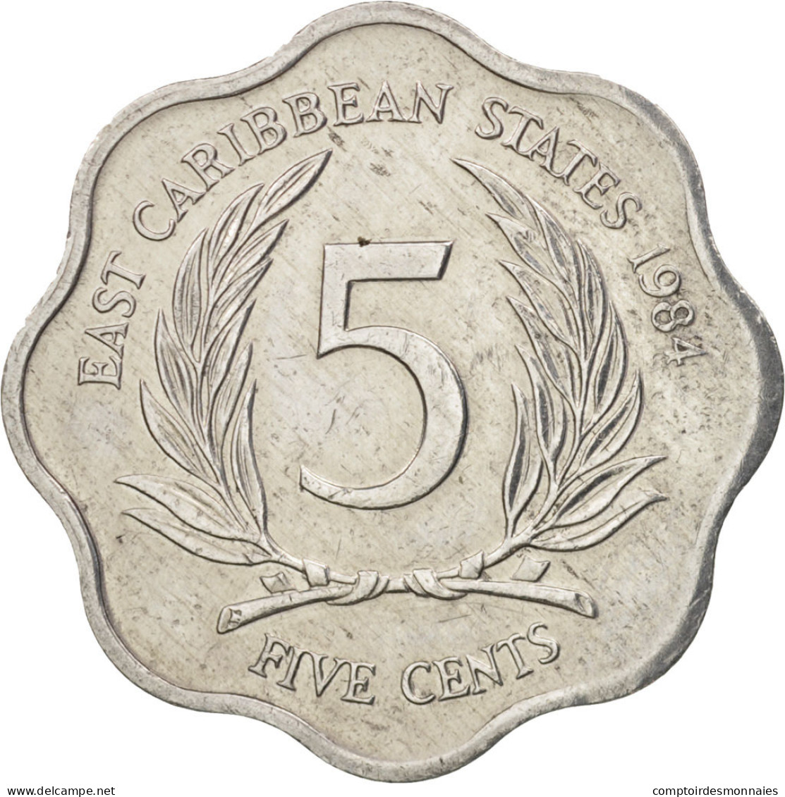 Monnaie, Etats Des Caraibes Orientales, Elizabeth II, 5 Cents, 1984, SUP - Caraïbes Orientales (Etats Des)