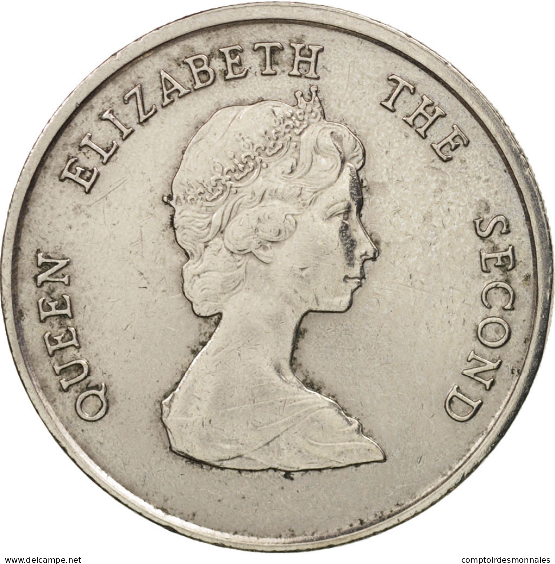 Monnaie, Etats Des Caraibes Orientales, Elizabeth II, 25 Cents, 1989, TTB+ - Ostkaribischer Staaten