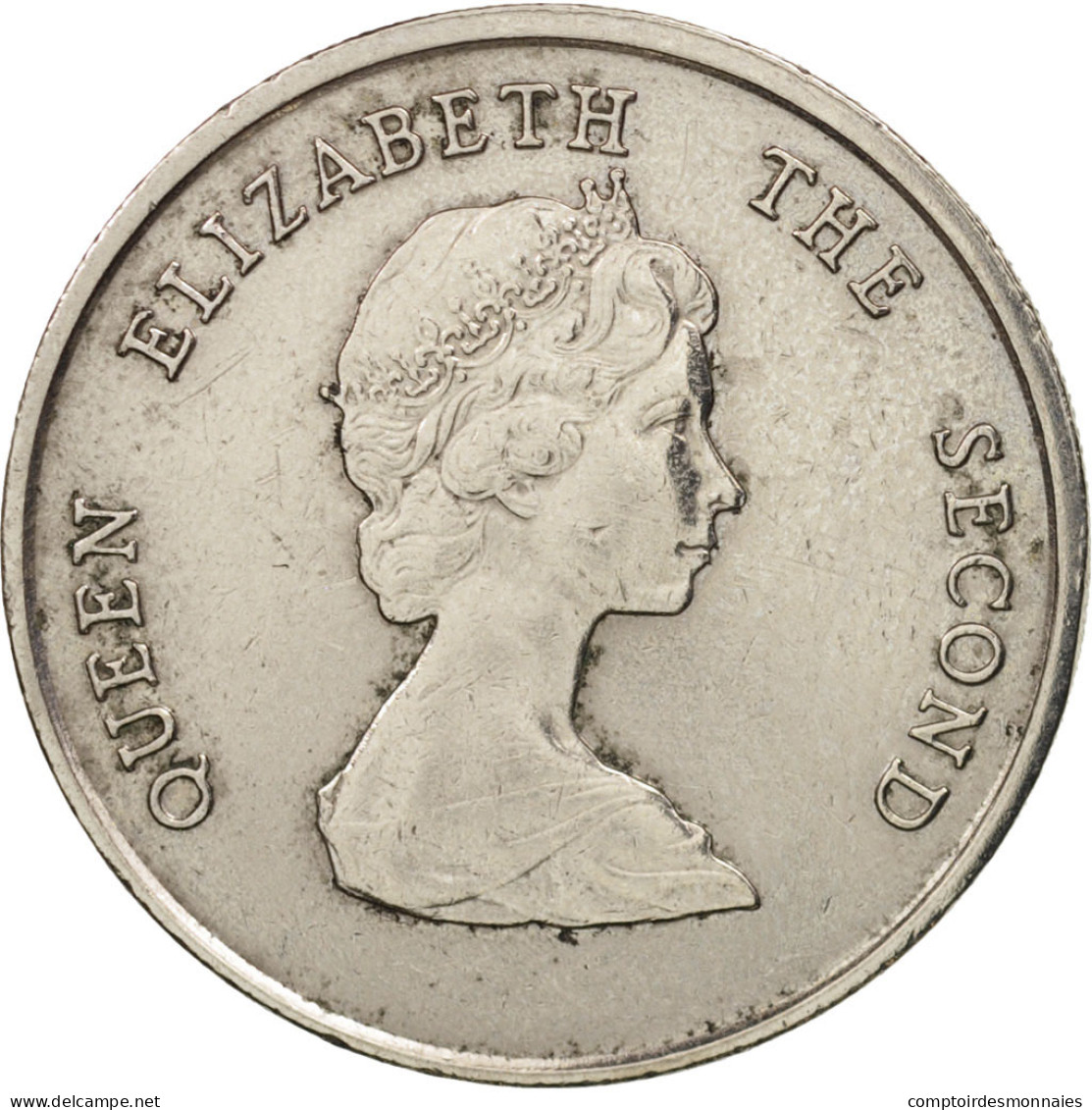 Monnaie, Etats Des Caraibes Orientales, Elizabeth II, 25 Cents, 1989, TTB+ - Caraïbes Orientales (Etats Des)