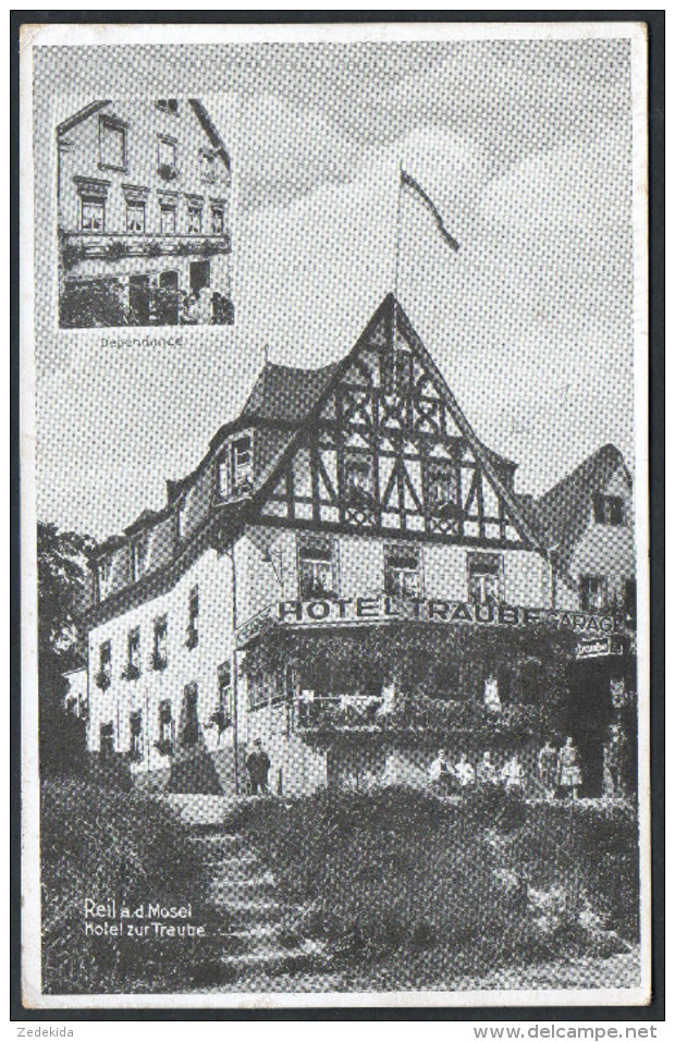 2634 - Alte Ansichtskarte - Reil A. Mosel - Hotel Zur Traube Gel. 1932 - Traben-Trarbach