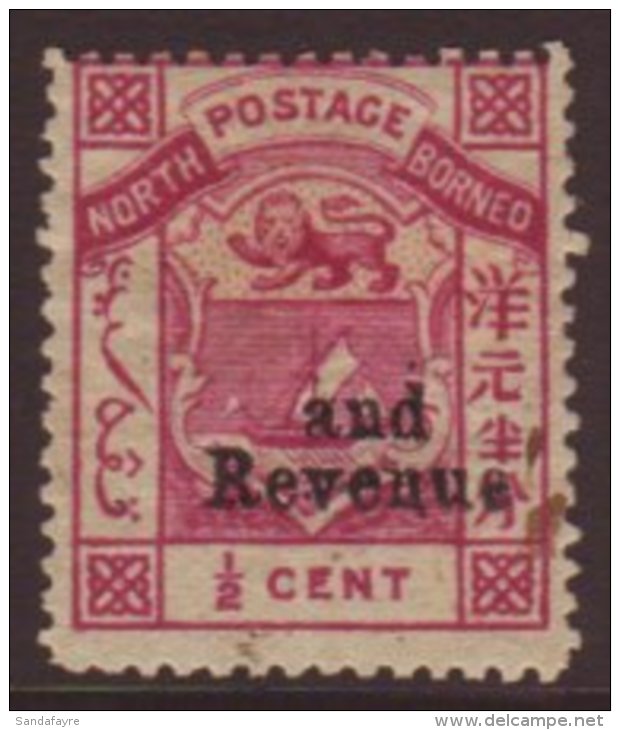 1886 &frac12;c Magenta "and Revenue" Opt,SG 14,mint,small Ink Spots For More Images, Please Visit... - Borneo Del Nord (...-1963)