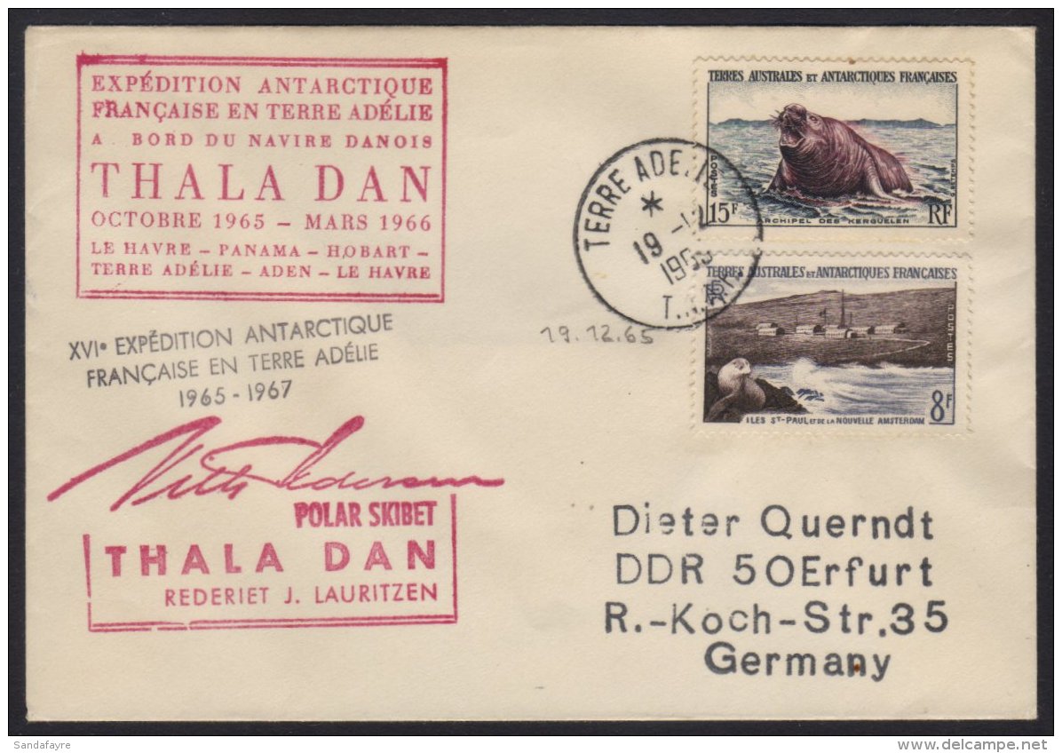 TAAF 1965 Cover To Germany, 8f &amp; 15f Stamps, Fine Cds Used For More Images, Please Visit... - Altri & Non Classificati