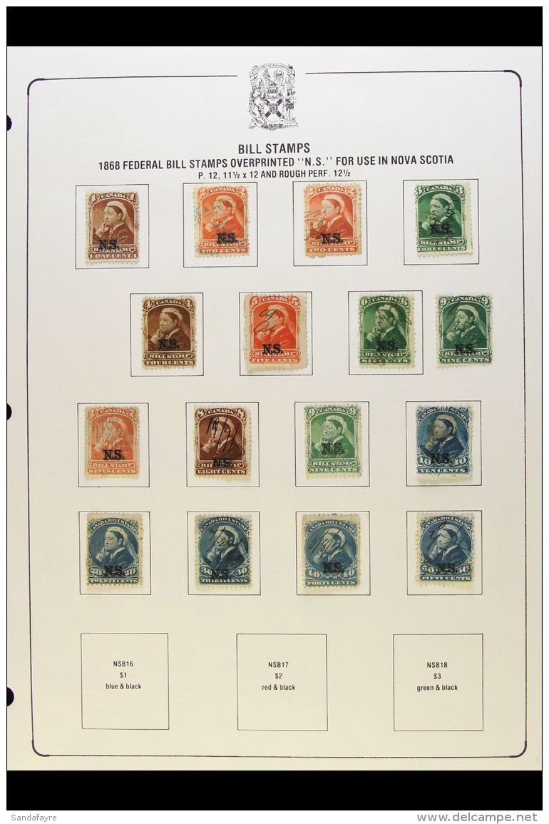 BILL STAMPS 1869 Complete Set To 50c, Barefoot 1/14, Used (16) For More Images, Please Visit... - Altri & Non Classificati