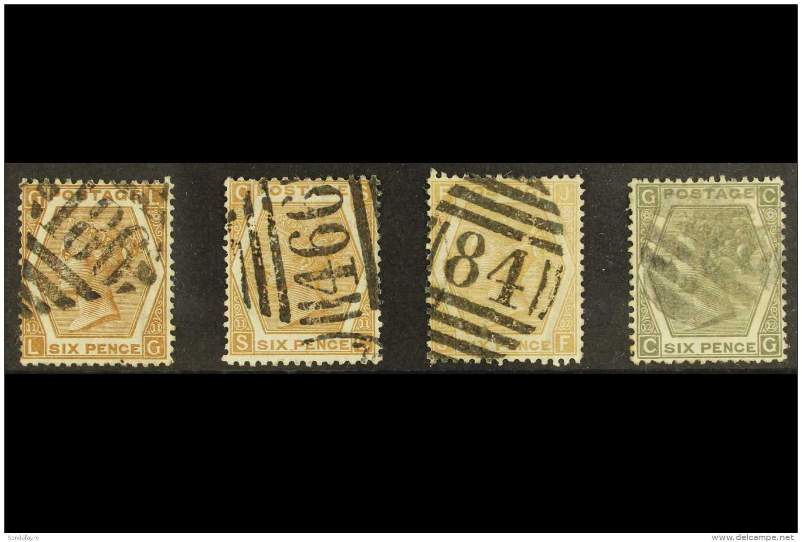 1872-73 6d Deep Chestnut Plate 11 And 6d Pale Chestnut Plate 11, SG 122/122a, 6d Pale Buff Plate 12, SG 123, Plus... - Altri & Non Classificati