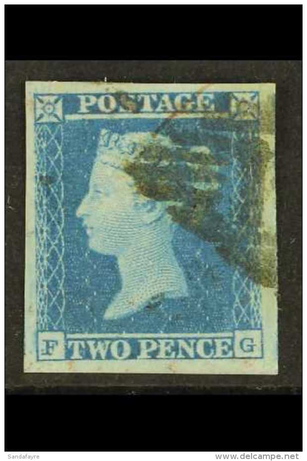 1841 2d Blue 'FG' Plate 4, SG 14, Used With 4 Huge Neat Margins &amp; Clear Profile. A Beauty.  For More Images,... - Altri & Non Classificati