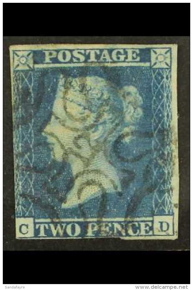1841 2d Blue, SG.14f, Fine Used With "12" In MX Cancel, Three Margins, Cat.&pound;550. For More Images, Please... - Altri & Non Classificati