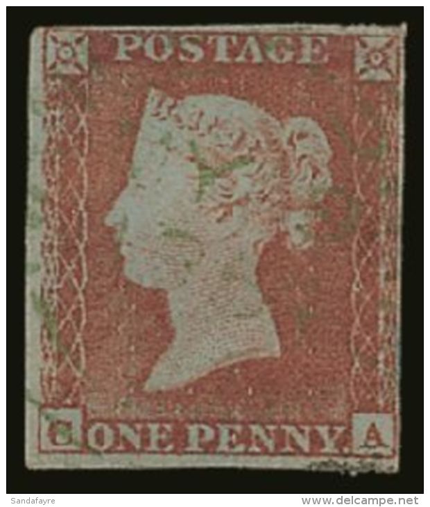 1841 1d Red- Brown With Fair BRIGHT GREEN CIRCULAR TOWN CANCELLATION Fully Dated 9 May 1854, SG Spec B1vc, With 4... - Altri & Non Classificati