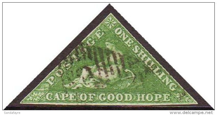 COGH 1855-63 1s Bright Yellow-green Triangular, SG 8, Fine Used With 3 Small Neat Margins, Lightly Pmk'd And Fresh... - Non Classificati