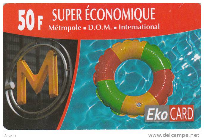 FRENCH ANTILLES & REUNION - Metropole, EKO By XTS Telecom Prepaid Card 50 F, Used - Antillen (Frans)