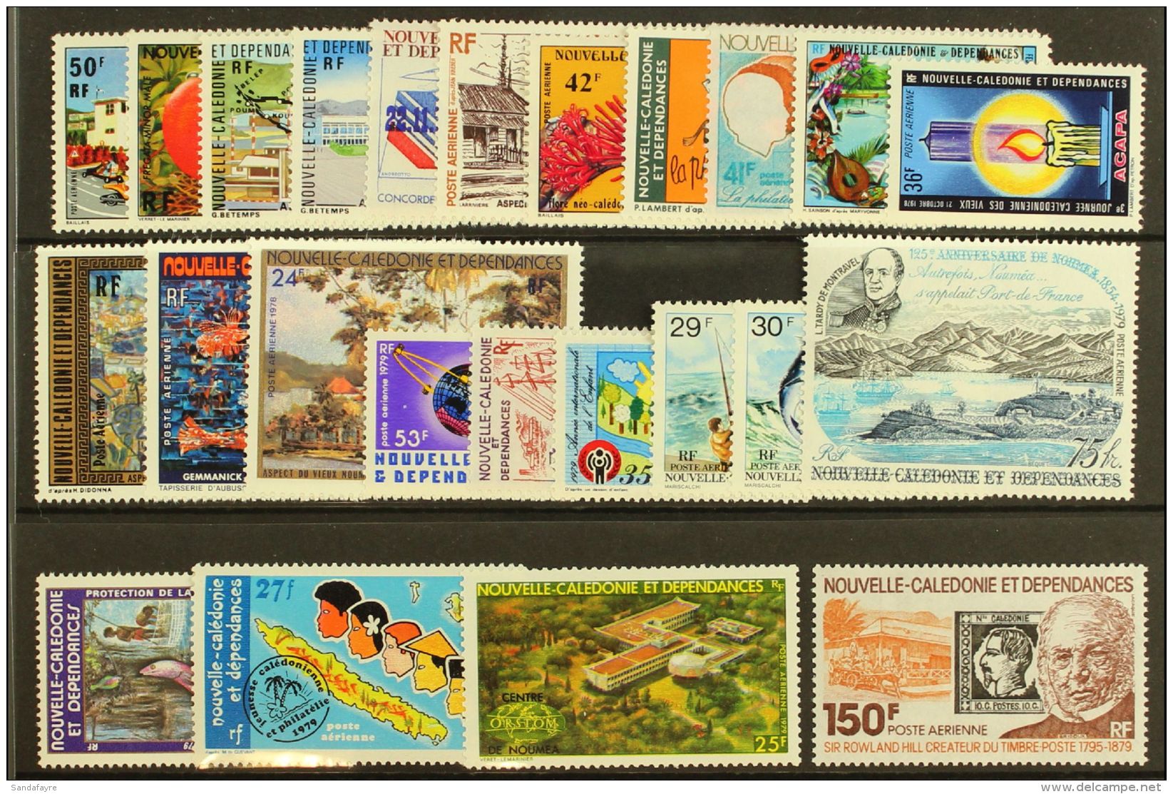 NEW CALEDONIA 1977-79 Highly Complete Air Post Collection. Never Hinged Mint (24 Stamps) For More Images, Please... - Altri & Non Classificati