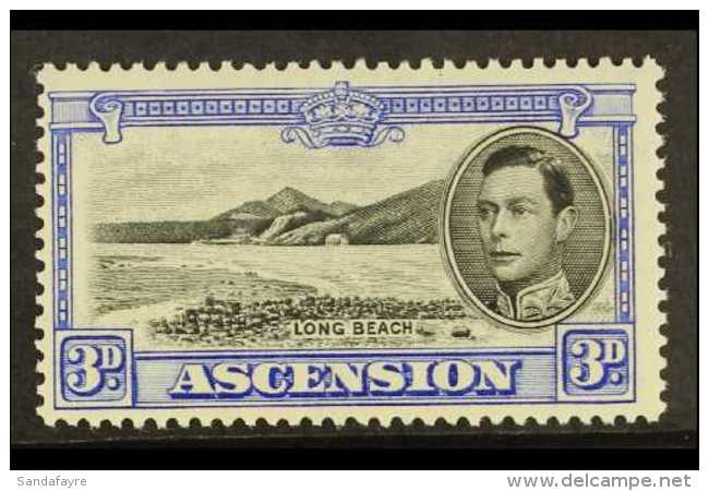 1938-53 3d Black And Ultramarine, SG 42, Fine Mint. For More Images, Please Visit... - Ascensione