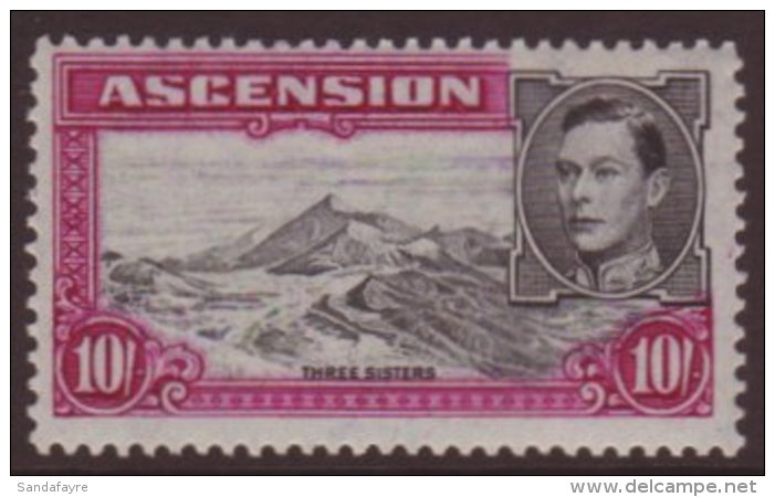 1938-53 10s Black &amp; Bright Purple - Perf 13, SG 47a, Nhm For More Images, Please Visit... - Ascensione