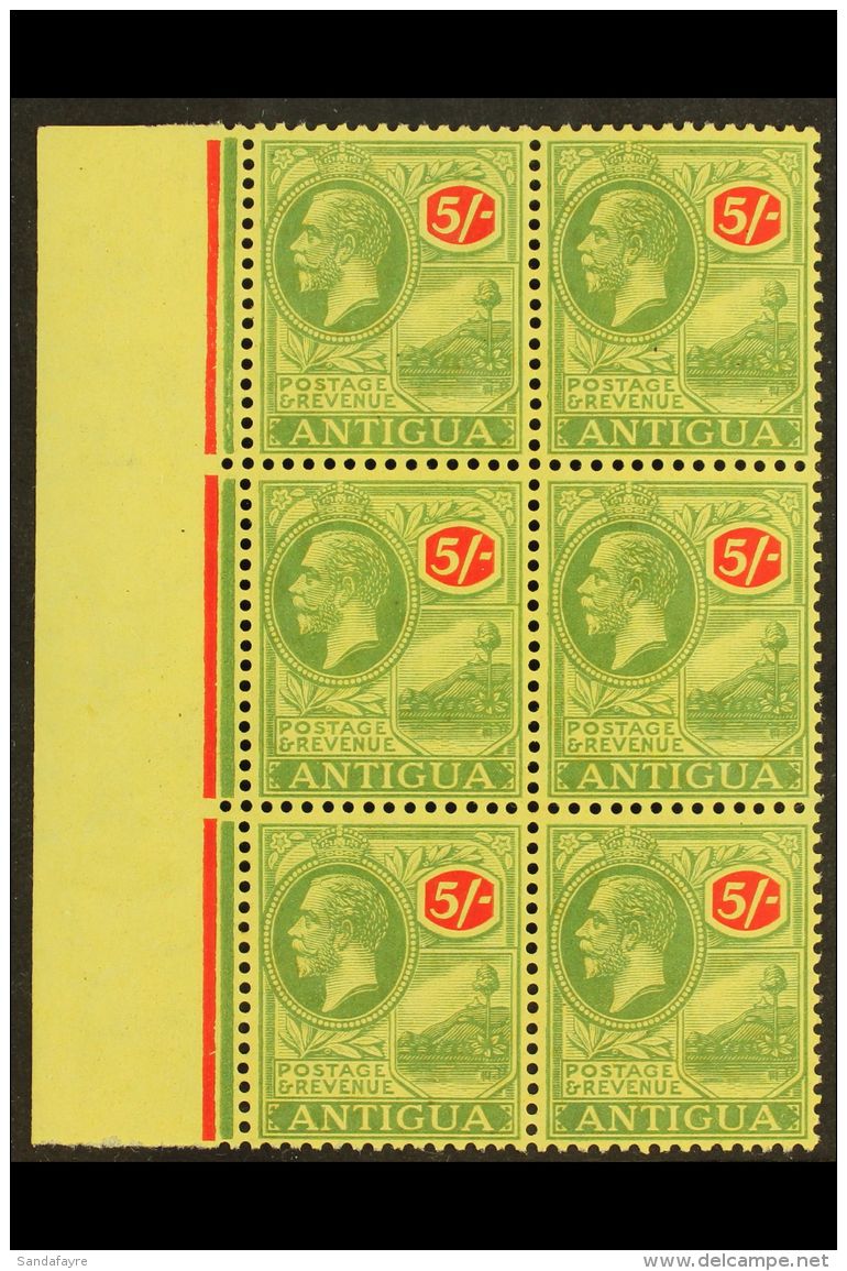 1921-29 5s Green &amp; Red On Yellow,SG 60,marg Superb NHM BLOCK Of 6 For More Images, Please Visit... - Altri & Non Classificati