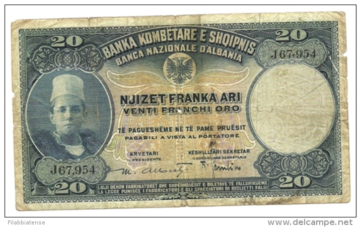 Albania - 5 Franka Ari 1926 ---- - Altri – Europa