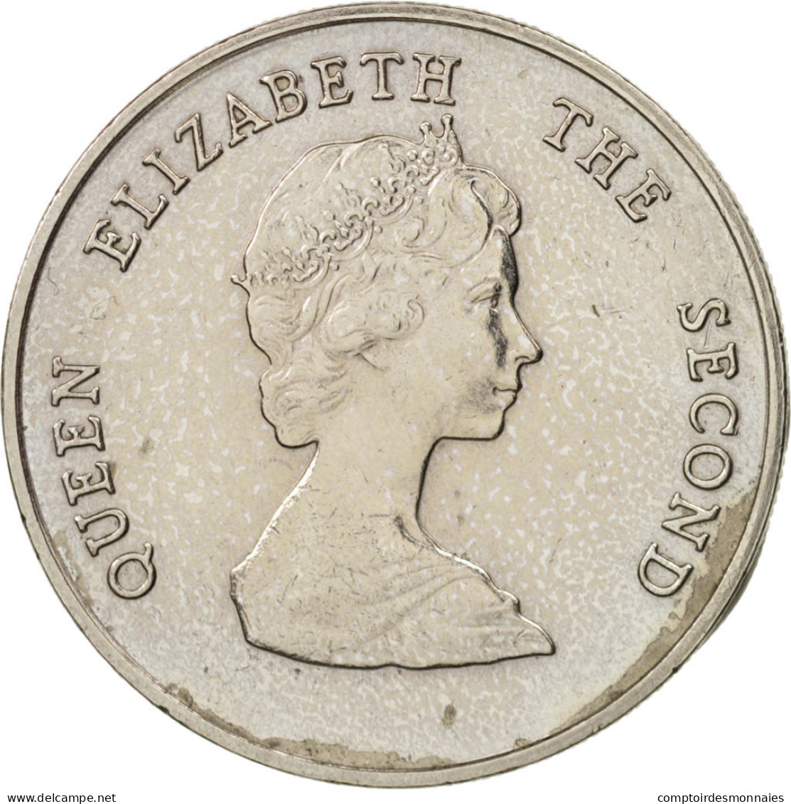 Monnaie, Etats Des Caraibes Orientales, Elizabeth II, 25 Cents, 1981, SUP - East Caribbean States