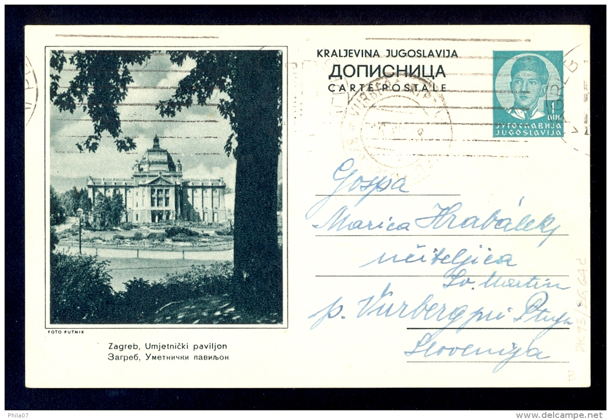 Illustrated Stationery - Image Zagreb, Umjetnicki Paviljon  / Stationery Circulated, 2 Scans - Other & Unclassified