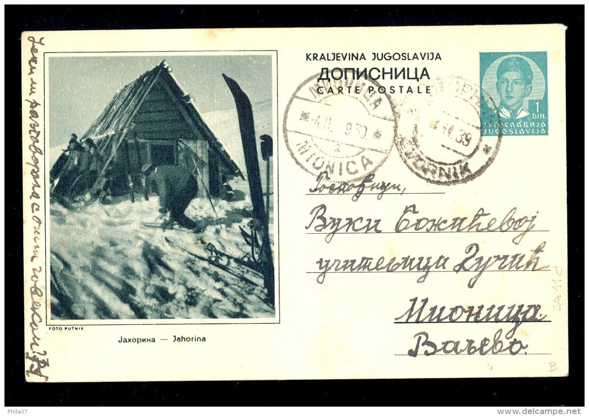 Illustrated Stationery - Image Jahorina / Stationery Circulated, 2 Scans - Autres & Non Classés