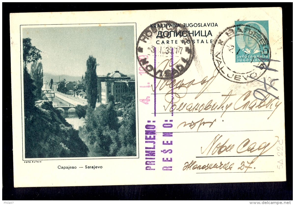 Illustrated Stationery - Image Sarajevo / Stationery Circulated, 2 Scans - Autres & Non Classés