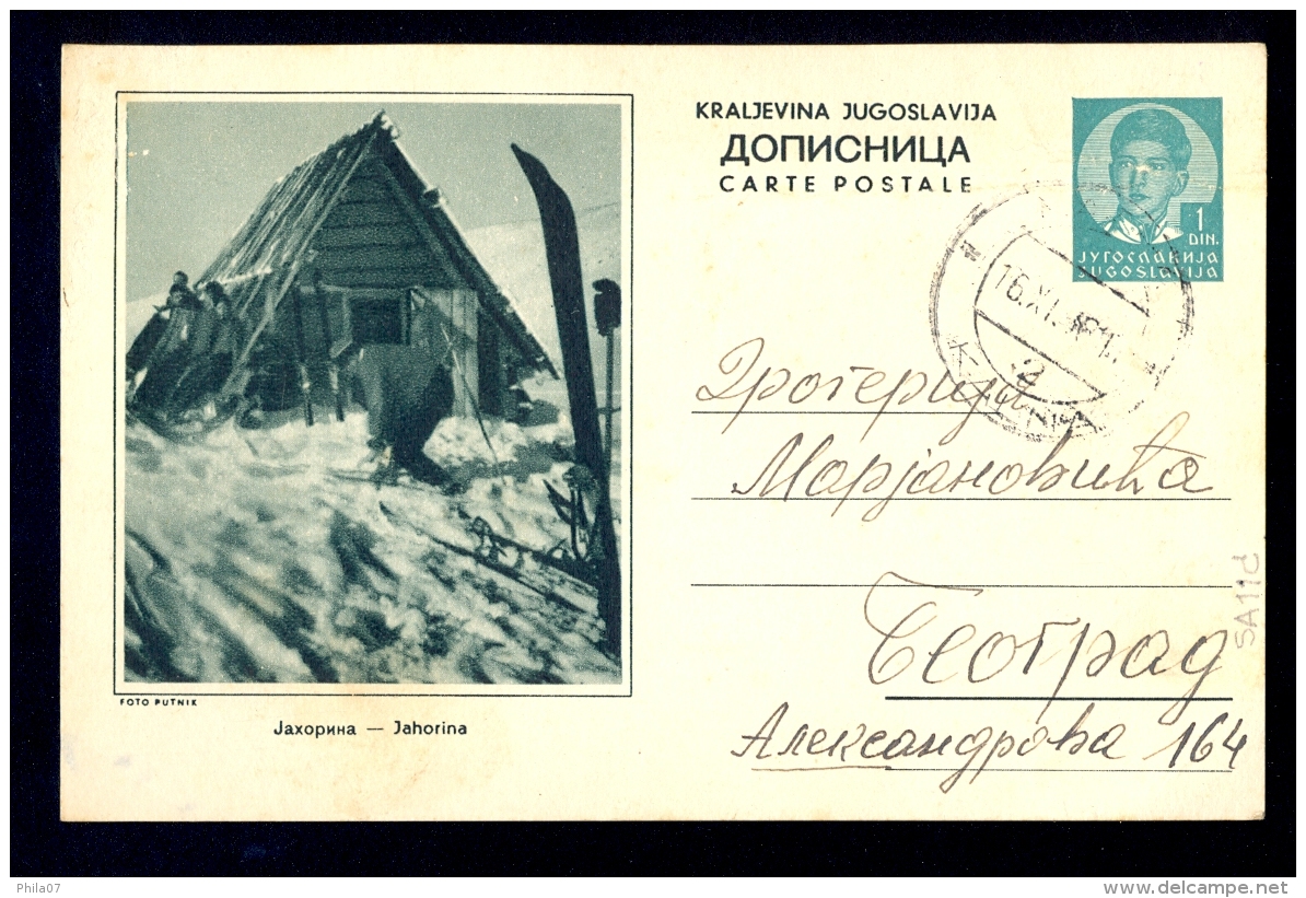 Illustrated Stationery - Image Jahorina / Stationery Circulated, 2 Scans - Otros & Sin Clasificación