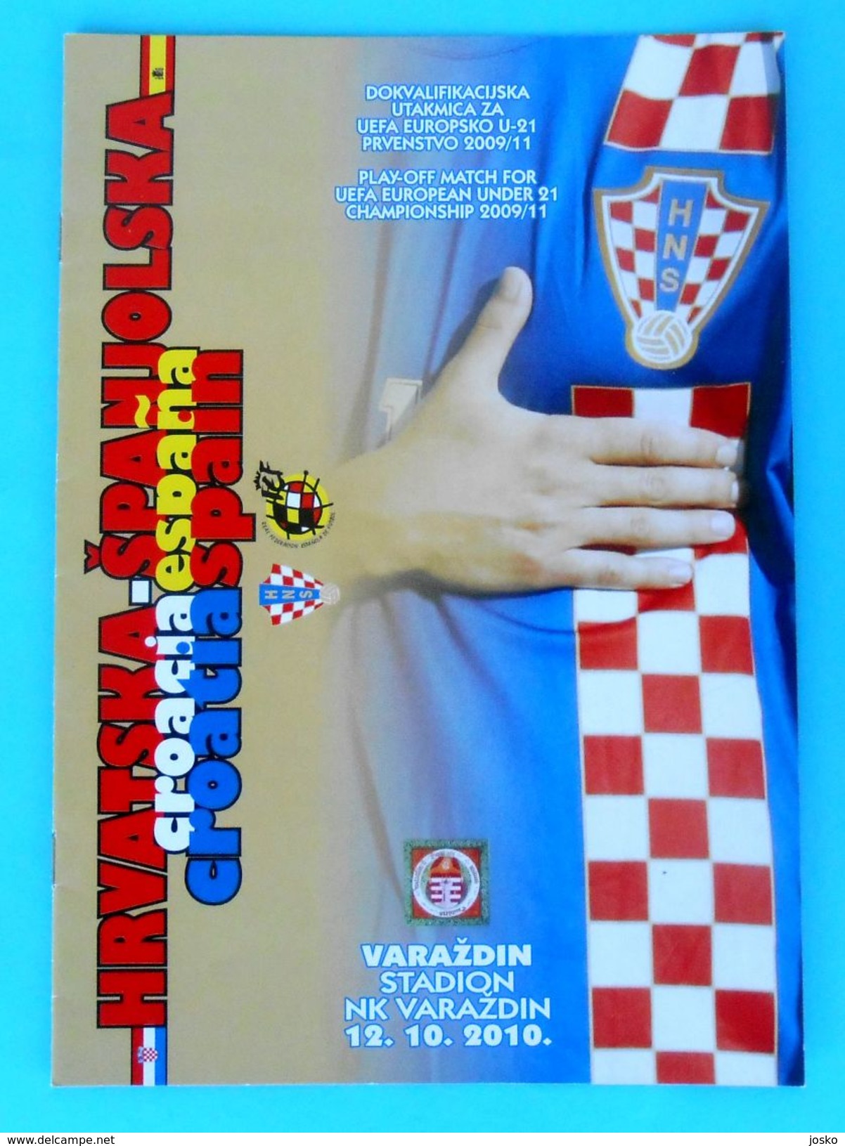 CROATIA V SPAIN - 2000 PLAY-OFF MATCH FOR UEFA EURO U-21 CHAMP. Football Match Programme Soccer Futbol Programa Espana - Tickets D'entrée