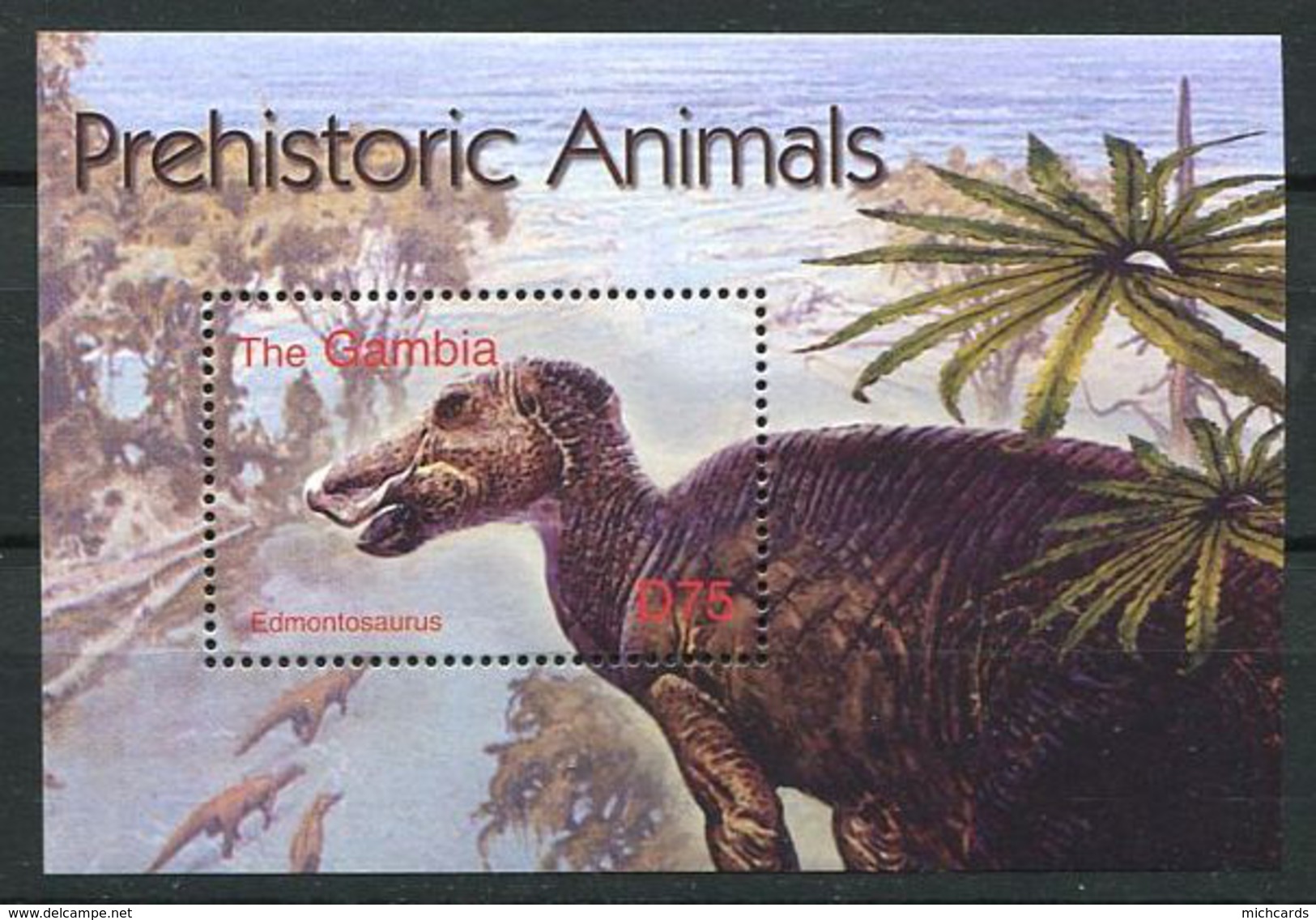 163 GAMBIE 2003 - Faune Prehistorique Dinosaure (Yvert BF 604) Neuf ** (MNH) Sans Trace De Charniere - Gambie (1965-...)