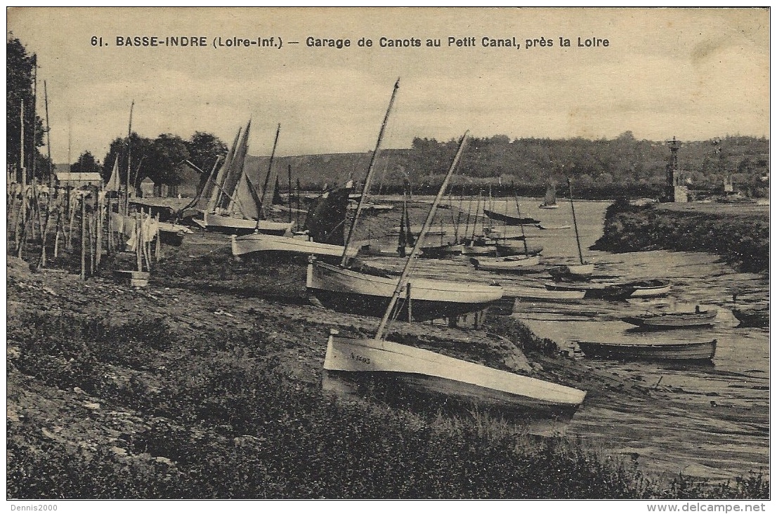 61- BASSE-INDRE - Garage De Canots Au Petit Canal, Près La Loire- Ed. Chapeau - Basse-Indre