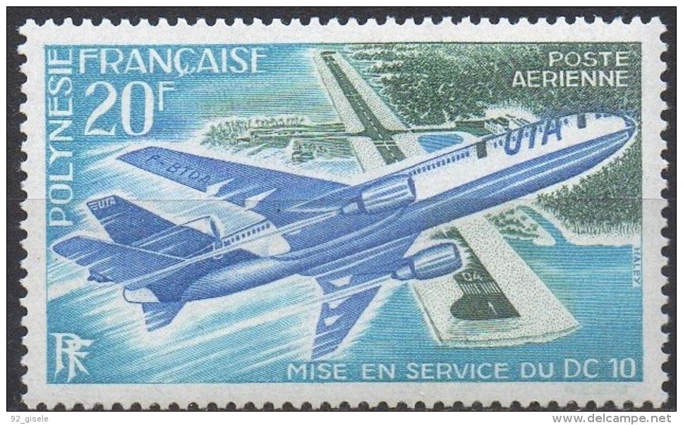 Polynésie Aerien Yt 74 (PA 74) " Mise En Service DC 10 " 1973 Neuf** - Neufs