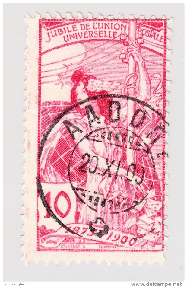 Schweiz UPU 1900 10Rp  #78C Gestempelt Aadorf  20.11.1900 - Gebraucht