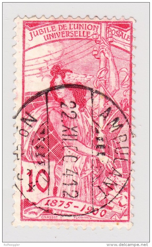 Schweiz UPU 1900 10Rp  #78C Gestempelt Ambulant 22.12.1900 - Oblitérés