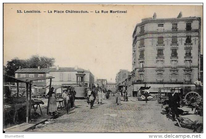 CPA Ancienne Levallois Perret Hauts De Seine Circulé Marché - Levallois Perret