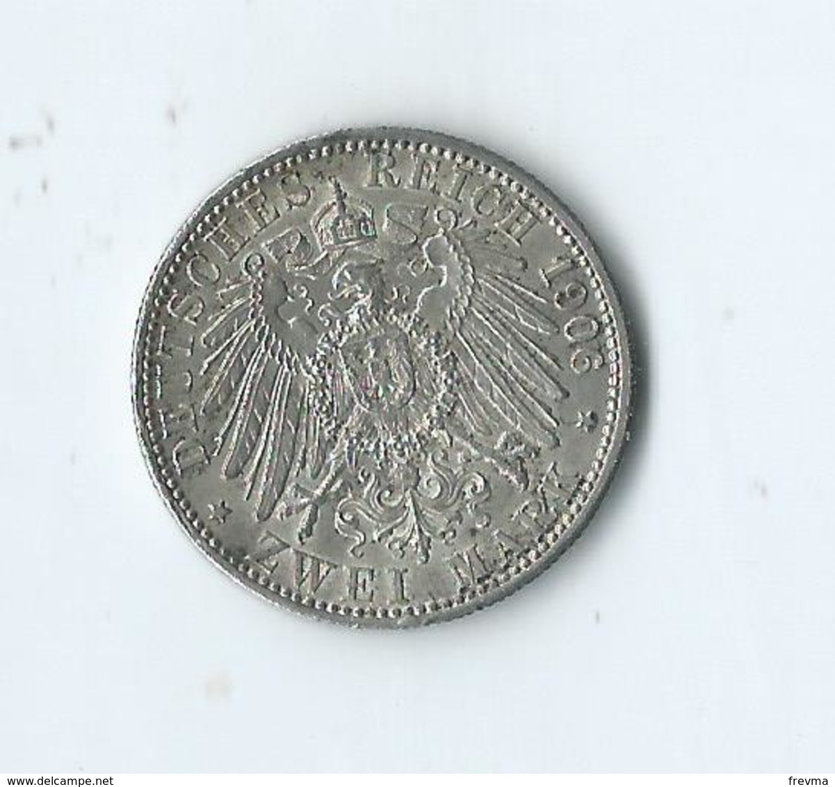 2 Mark Baden Friedrich 1906 IN EXCELLENT Argent Pièce De Monnaie Très Rare - 2, 3 & 5 Mark Silber