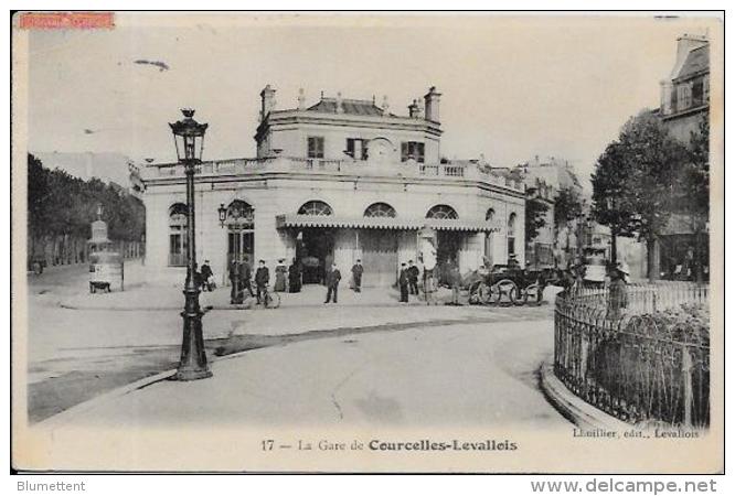 CPA Ancienne Levallois Perret Hauts De Seine Circulé Chemin De Fer Train Gare Courcelles - Levallois Perret