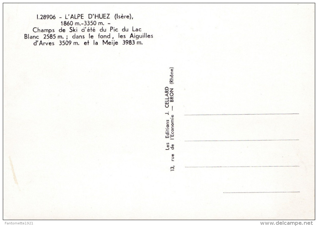 ALPE D'HUEZ CHAMPS DE SKI D'ETE (dil224) - Autres & Non Classés