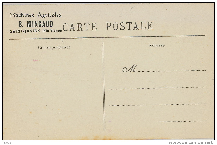 Exposition Agricole Du 8/9/1912 Deux Premiers Prix  Machines Agricoles B. Mingaud à St Junien Hte Vienne Pub Alfa Laval - Tracteurs