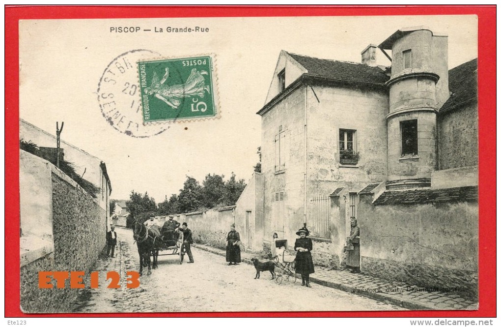 Piscop - La Grande Rue - Attelage - Chien Enfants Poussette - 95 Val D'Oise - Pontcelles