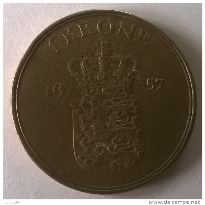 Monnaie - Danemark - 1 Krone 1957 - - Danemark