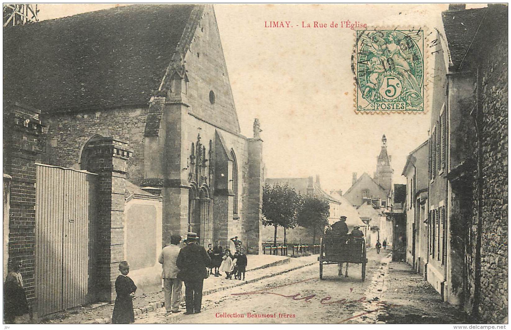 LIMAY - LA RUE DE L'EGLISE - Limay
