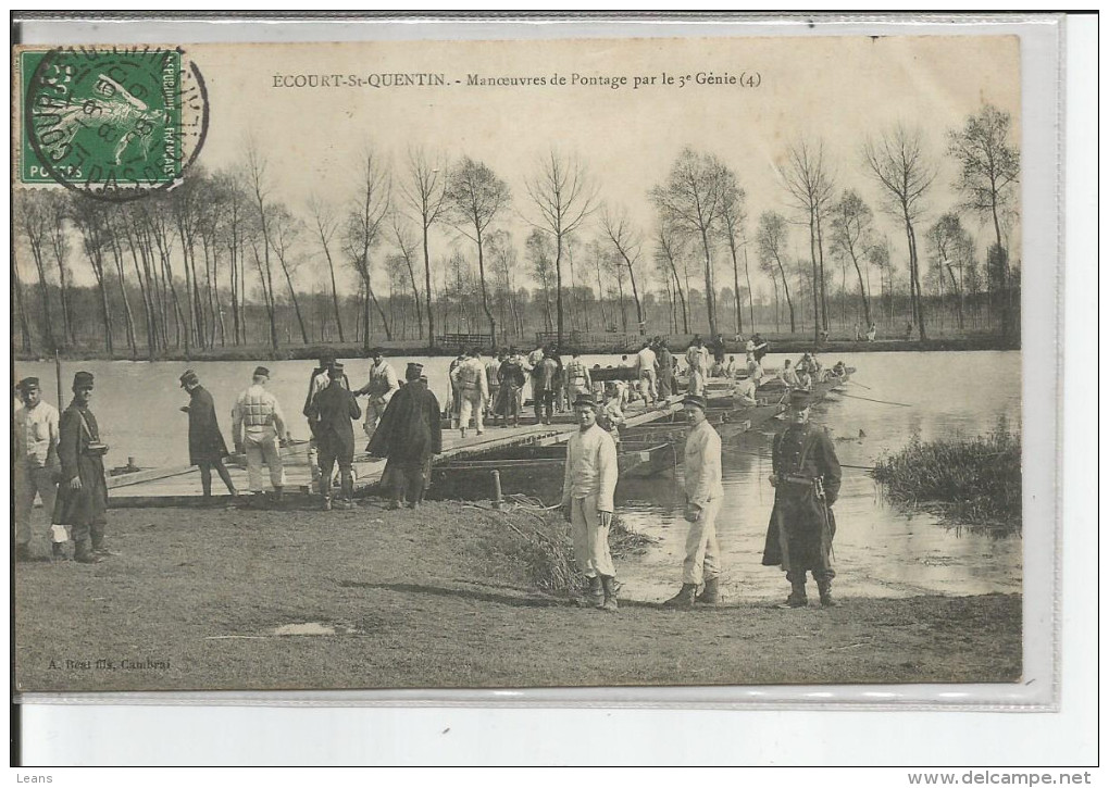 Manoeuvre De Pontage Du 3eme Genie à ECOURT SAINT QUENTIN , (4) - Manovre