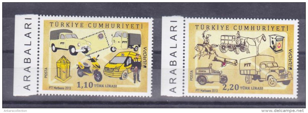 AC - TURKEY STAMPS - EUROPA 2013 MAIL COACHES AND MAIL VEHICLES MNH 09 MAY 2013 - Neufs