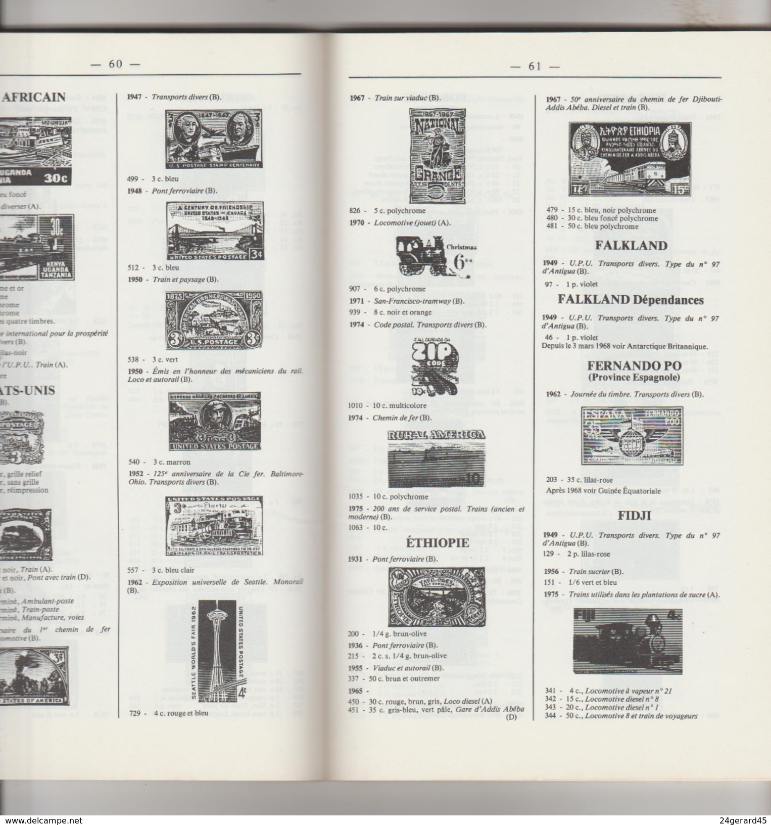 CATALOGUE MONDIAL ILLUSTRE THRMATIQUE CHEMIN DE FER 144 PAGES - Timbres Ferroviaires Inventaire Sans Cote - Eisenbahnen